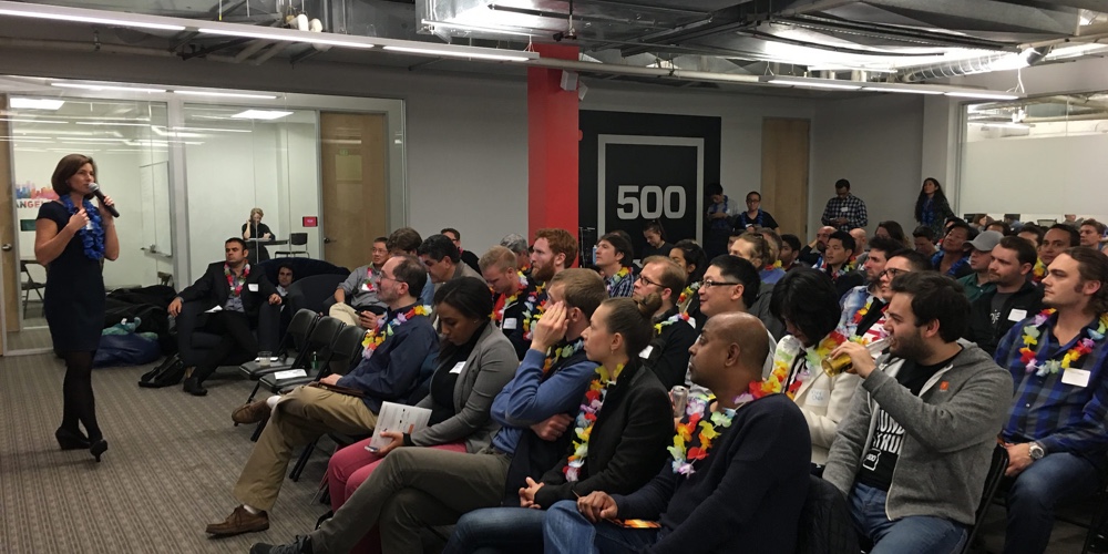 Above: Hawaii-based Blue Startups brought its portfolio companies to San Francisco in 2016 to demo for investors.Image Credit: Ryan Ozawa